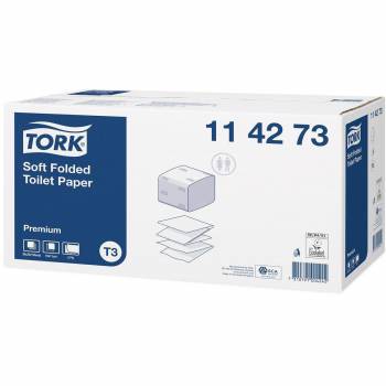 Tork Folded T3 papier toaletowy miękki w składce-11973