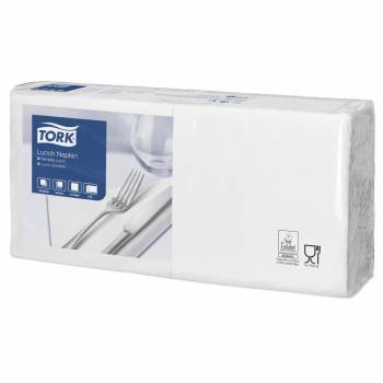 Tork biała serwetka lunchowa 33x33 200szt-16162