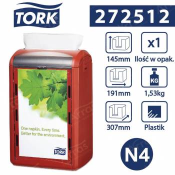 Tork Xpressnap® N4 dozownik serw.w składce Czerwon