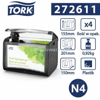 Tork Xpressnap® N4 dozownik serw. w składce Czarny