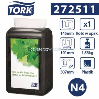 Tork Xpressnap® N4 dozownik serw. w składce Czarny