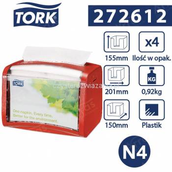Tork Xpressnap® N4 dozownik serw.w składce Czerwo