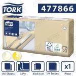 Tork piaskowa miękka serwetka lunchowa 33x33 150sz
