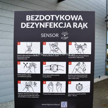 Stojak dezynfekcyjny z dozownikiem sensor Biały-23356