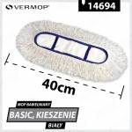 Vermop Mop bawełniany Basic kieszenie 40 cm, biały