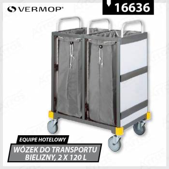 Vermop Wózek do transportu bielizny, 2 x 120 l