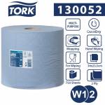 Tork W1/W2 Czyściwo papierowe w roli 255m/23,5cm 2-warstwowe Niebieskie Premium ze wzorem