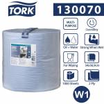 Tork W1 Czyściwo papierowe w roli 340m/36,9cm 2-warstwowe Niebieskie Premium ze wzorem