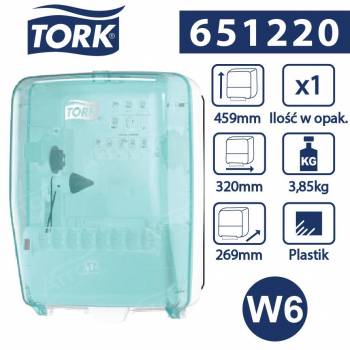 Tork Matic® W6 Dozownik ręczników papierowych w roli Turkusowy Elevation Line