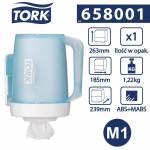 Tork CentreFeed Mini M1 Dozownik ręczników papierowych przenośny (1 stacja+wkład) Turkus/Biały Performance Line