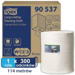 Tork W1/2/3 Czyściwo włókninowe w odcinkach wielorazowe (ściereczki) 114m/32cm 1-warstwowe Białe Premium