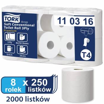 Tork T4 papier toalet. w rolce konw. 29,50m 3w