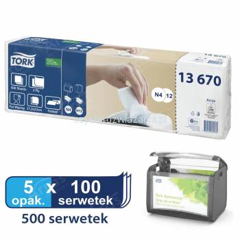 Tork Xpressnap® N4 serwetki białe ex. miękkie dysp-24941