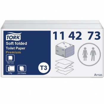 Tork Folded T3 papier toaletowy miękki w składce-25002