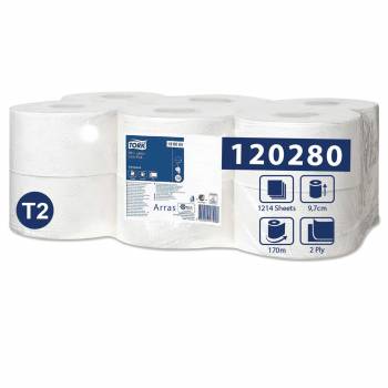 Tork Mini Jumbo T2 papier toaletowy 170 m Biały-25046
