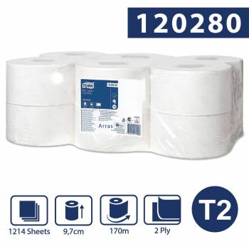Tork Mini Jumbo T2 papier toaletowy 170 m Biały-25047