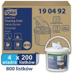 Tork W10 Handy Bucket Czyściwo włókninowe w roli o niskim pyleniu 60m/30cm 1-warstwowe Turkus Premium
