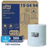 Tork W1/2/3 Czyściwo włókninowe o niskiej pylności w roli180m/ 27cm 1-warstwowe Turkusowe Premium