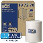 Tork  W1/2/3 Czyściwo włókninowe w roli do polerowania 171m/38cm 1-warstwowe Białe Premium
