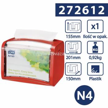 Tork Xpressnap® N4 dozownik serw.w składce Czerwo-25232