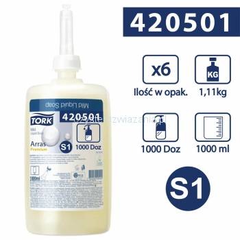 Tork S1 mydło w płynie delikatne kremowy 1000 ml-25295