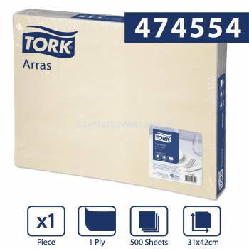 Tork kremowa podkładka papierowa 31x42 500szt-25395