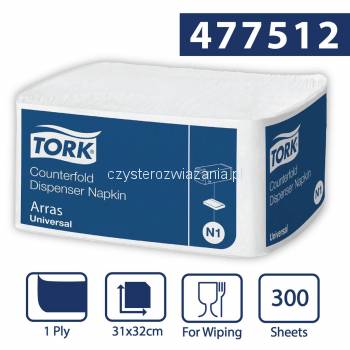 Tork Counterfold N1 serweteki dyspenserowe biały-25423