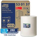 Tork W1/2/3 Czyściwo włókninowe w roli wielozadaniowe 106m/32cm 1-warstwowe Białe Premium