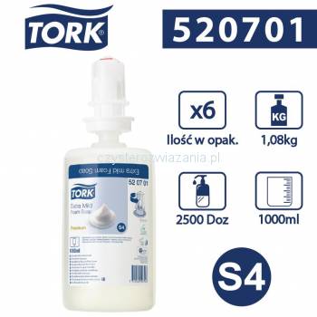 Tork S4 mydło w pianie extra delikatne Bezzapachow