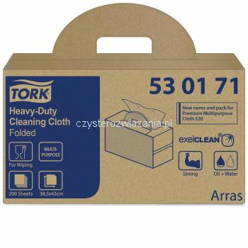 Tork Handy Box W7 Czyściwo włókninowe w odcinkach wielozadaniowe 200szt./38,5x42,8cm Białe Premium