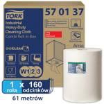Tork W1/2/3 Czyściwo włókninowe w roli do trudnych zabrudzeń 60,8m/32cm 1-warstwowe Białe Premium