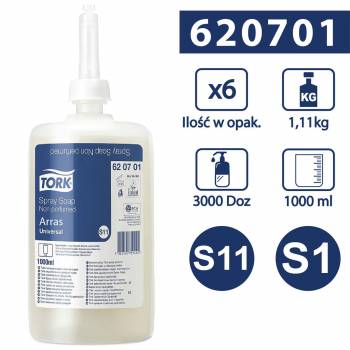 Tork S11 mydło bezzapachowe w sprayu 1000 ml-25683