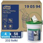 Tork Handy Bucket W15 Czyściwo włókninowe w roli nasączone do powierzchni 15,7m/ 27cm 1-warstwowe Białe Premium